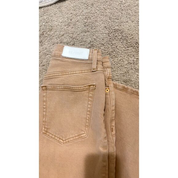 Re/Done Comfort Stretch Tan high-waisted straight-leg jeans Size 27 - Picture 4 of 5